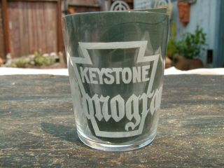 Vintage Pre Prohibition Keystone Monogram Whiskey Shot Glass
