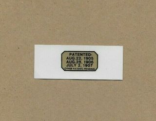 Edison Patent Date Pre - Cut Water Slide Decal For Phonograph Horn Stock Part G