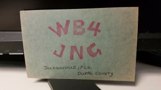 Amateur Ham Radio Qsl Postcard Wb4jng Ed Amorose 1971 Jacksonville Florida
