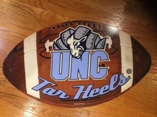 Unc Tar Heels Decorative Football Shaped Plastic 12 Inch Sign