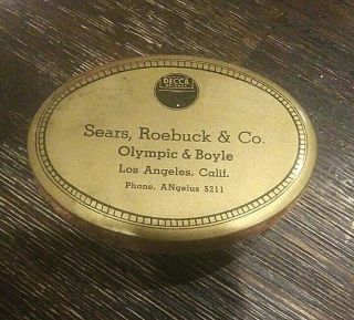 Vintage Decca Records Advertising Record Brush Cleaner Sears Roebuck & Company