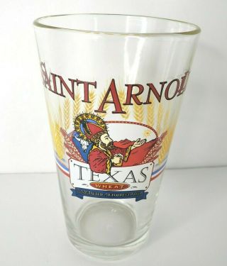 Saint St Arnold Brewery Texas Wheat Pint Glass Wraparound Image Wheat