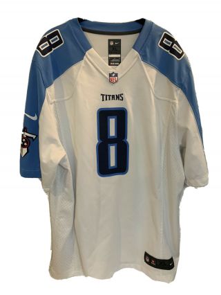 Nfl Tennessee Titans Marcus Mariota White & Blue Short Sleeve Jersey Size Xl