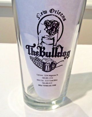The Bulldog Orleans 16 Oz Beer Glass " In 1722,  A British Brewer.  Invented "
