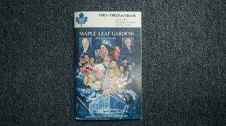 1981 - 82 Toronto Maple Leafs Media Guide