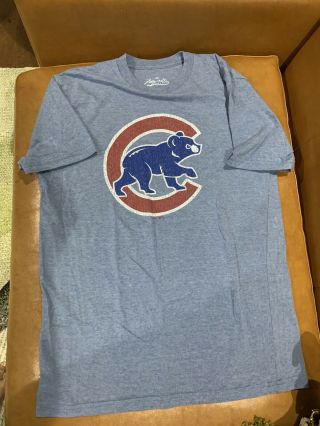 Men’s Majestic Select Chicago Cubs Blue T - Shirt,  Sz L