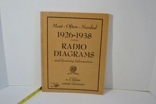 Vintage Most - Often - Needed Radio Diagrams & Servicing Info 1926 - 1938 Volume 1