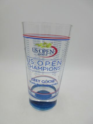 Us Open 2013 Tennis Grey Goose Vodka Hard Plastic Drink Cup Tumbler Winner Lists