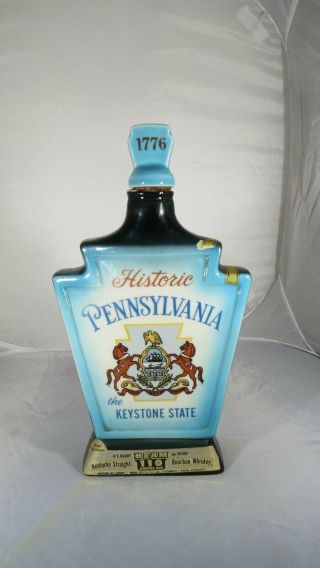 Collectible Liquor Decanter Bottle Jim Beam Pennsylvania Keystone State