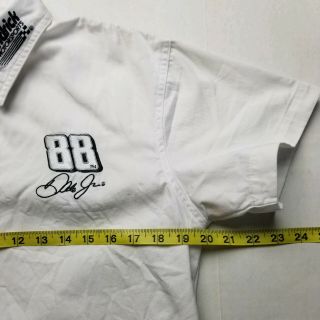NASCAR Dale Earnhardt Jr.  88 Womens Shirt sz L White Button Front Racing B58 3