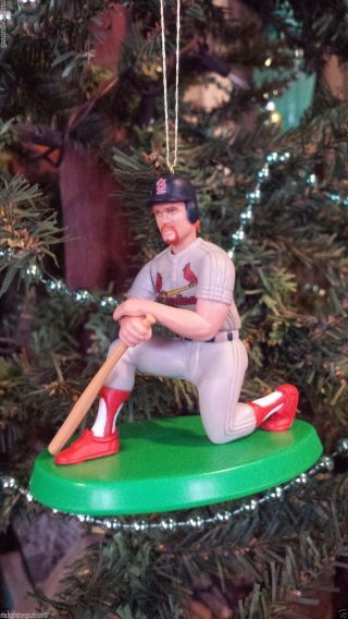Mark Mcgwire St Louis Cardinals Baseball Christmas Tree Ornament Gray Jersey 3