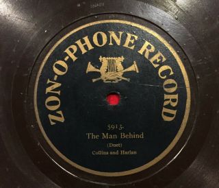 Zon - O - Phone 9 " 1 Sided 78 Rpm Phonograph Record 5913 Collins & Harlan