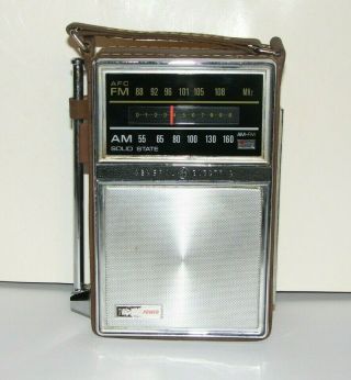 Vintage General Electric Ge Portable Solid State Am/fm Transistor Radio