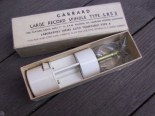 Vintage Garrard Stereo Turntable 45 Rpm 7 Inch Record Spindle Dj Adaptor Lrs 3