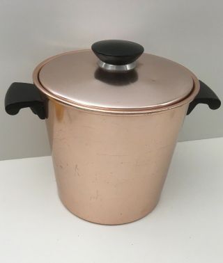 Vintage Mid Century Regal Ware Aluminum Ice Champagne Bucket Rose Gold Copper