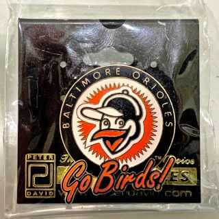 Authentic Peter David Baltimore Orioles Go Birds Oriole Bird Baseball Lapel Pin