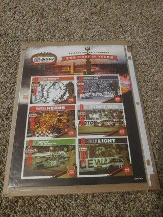 Bristol Motor Speedway The First 50 Years Post Card,  8 10 Set 4 Of 4