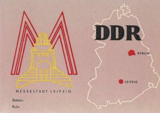 1965 Qsl: Radio Berlin International,  Ddr - East Germany (messestadt Leipzig)