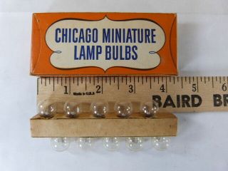 10 Vintage Radio Chicago Miniature Lamp Bulbs 55 6 - 8v G4½ Chilco Usa Made