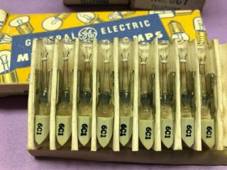 100 GENERAL ELECTRIC 6C1 miniature lamps (for old pop up button telephones?) 2