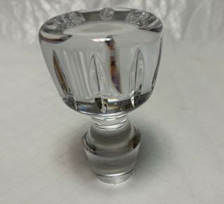 Vintage Solid Cut Crystal Clear Glass Liquor Decanter Bottle Stopper Only