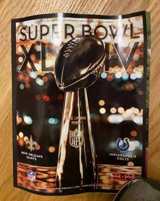 Bowl Xliv Program Indianapolis Colts Orleans Saints Stadium Edition