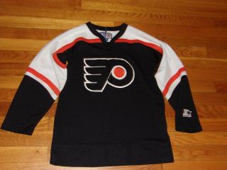 Starter Philadelphia Flyers Long Sleeve Hockey Jersey Boys Small/medium Exc.