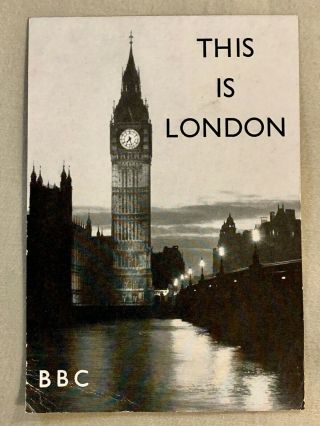 Vintage Qsl Postcard The British Broadcasting Corporation Bbc,  London,  1966