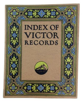 Antique Index Of Victor Phonographs Records Booklet