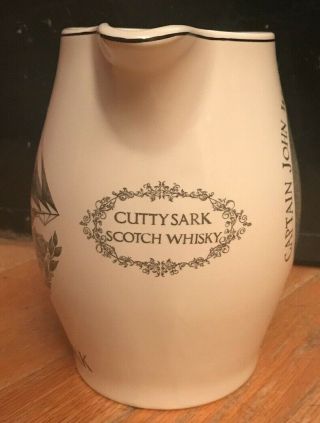 Vintage CUTTY SARK Scotch Whiskey Pub Bar Jug Pitcher John Wills Ship Liquor Ad 3