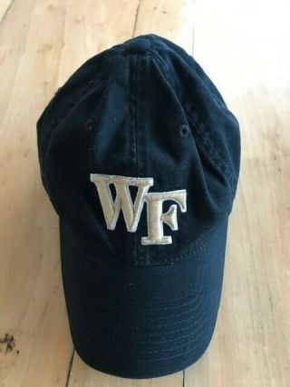 Wake Forest University (wfu) Hat/ball Cap Demon Deacons Black And Gold