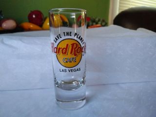 Shot Glass Souvenir Hard Rock Cafe Las Vegas " Save The Planet " No Box