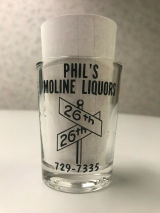 Rare Vintage Large Shot Glass Phil 