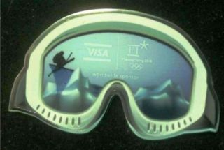 Pyeongchang 2018.  Olympic Games.  Sponsor Pin.  Visa.  Blue Mask.  Special Offer