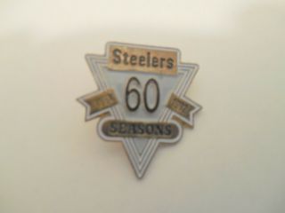 Vintage Pittsburgh Steelers 60th Anniversary Nfl Lapel Pin,  1992