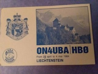 Liechtenstein - On4uba/hb0 - 1989 - Qsl