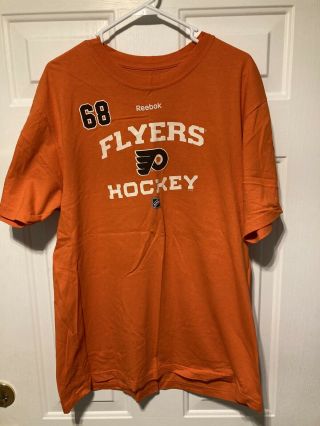 Men’s Jaromir Jagr Philadelphia Flyers Nhl Orange T - Shirt Size Xl (pre - Owned)