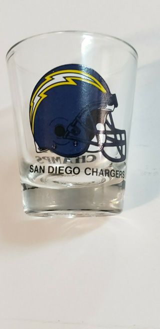 Nfl San Diego Chargers 1994 Afc West Champs Vintage Shot Glass Pre - Owned