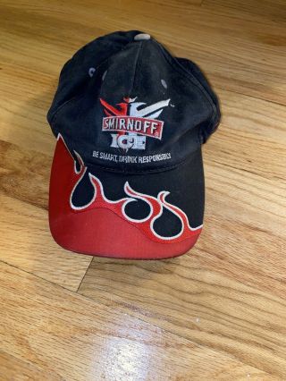Nascar Matt Kenseth 17 Smirnoff Ice Adjustable Baseball Cap Hat Black And Red