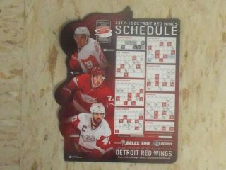 2017 - 18 Detroit Red Wings Mantha/larkin/zetterberg Official Team Magnet Schedule
