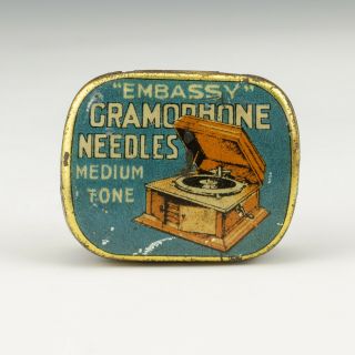 Vintage Embassy - Medium Tone Gramophone Needles & Tin