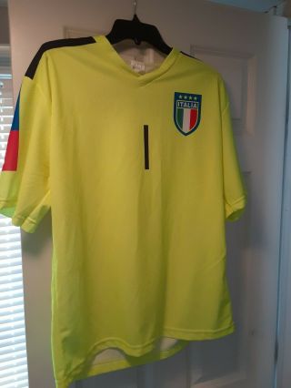 Mens Soccer Football Jersey Shirt Italy Italia Figc Gianluigi Buffon 1 Lg.
