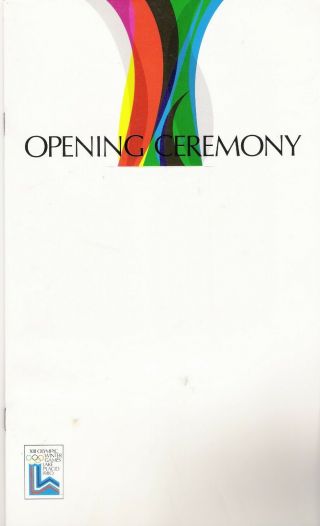 Lake Placid 1980 Winter Olympics Opening Ceremony Program - 20 Pages - Attendee