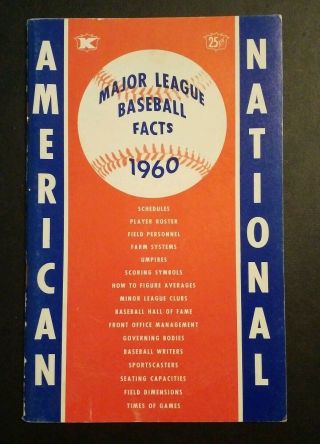 1960 Mlb Facts Major League Baseball Schedules Rosters Field Personnel Farm Team