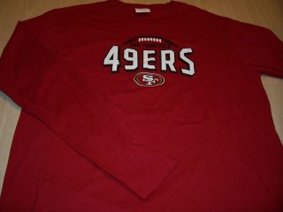 Nfl Team Apparel San Francisco 49ers Ls Red T - Shirt Mens Large