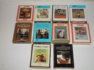10 Vintage 8 Track Music Tape Cartridges (carpenters,  Elvis,  John Denver,  Gatlin