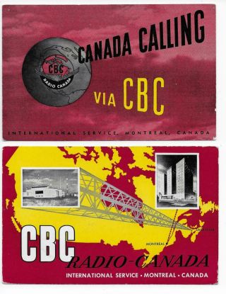 Qsl Radio Canada Cbc Station Cknc 1949 1955 Montreal 17820 Kcs Sign Wollert Dx