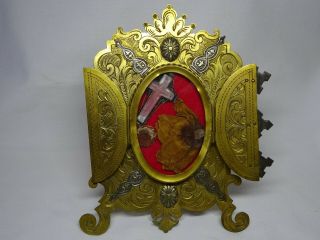 ✝ Reliquary Relic True Cross Of Our Lord Jesus Crucis D.  N.  J.  C.
