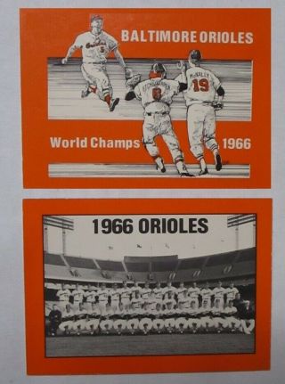 1966 Baltimore Orioles World Champions 32 Card Set