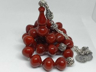 Handmade German Faturan Islamic Prayer 33 Beads Rosary Masbaha Tasbeh 124.  6 Gram